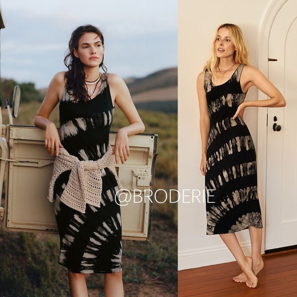 NWT Anthropologie Aloe Tie-Dyed Midi Dress